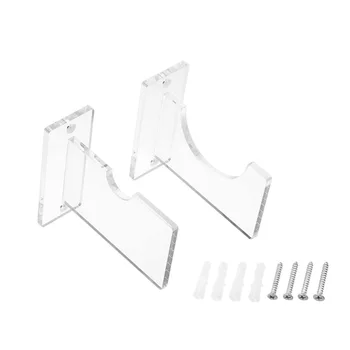 

1 Pair Acrylic Clear Baseball Bat Horizontal Wall Mount Display Bracket