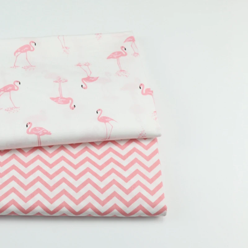 Фламинго волны печатных хлопчатобумажная ткань для квилтинга ребенка ребенок ткань игрушки швейные постельные принадлежности ткань материл