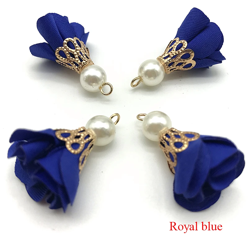 10 шт/бусины, пряжка, фонарь, золотой колокольчик, застежка, цветок, кисточка, шарм, подвеска для брелка, аксессуары для одежды - Цвет: royal blue