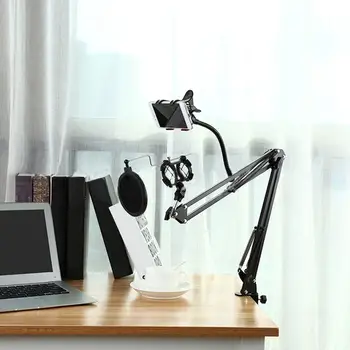 

Microphone Scissor Arm Stand Holder Tripod Microphone Stand With A Spider Cantilever Bracket Universal Shock Mount