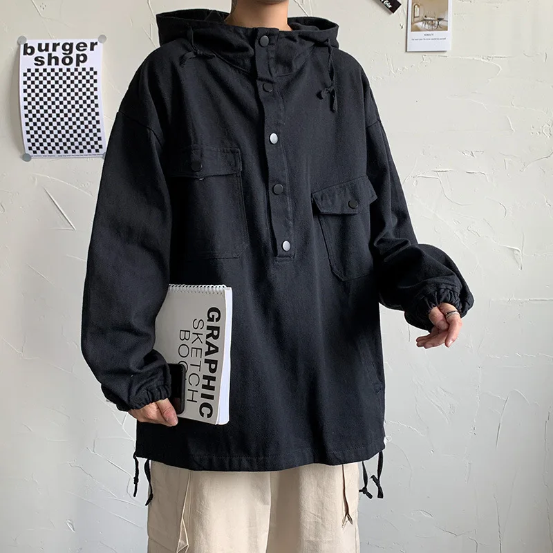 

Cross Border 2020 Autumn and Winter Coat Male Trend MEN'S Duster Foreign Trade Windbreaker Raincoat Jacket Outdoor Sports Jacket