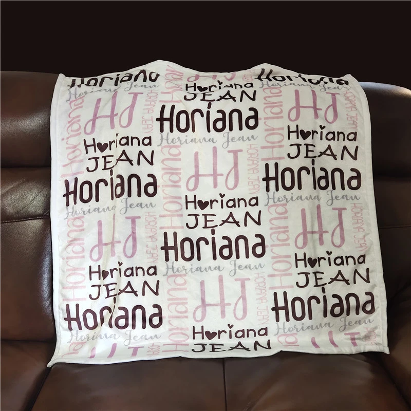 fleece baby blanket with name