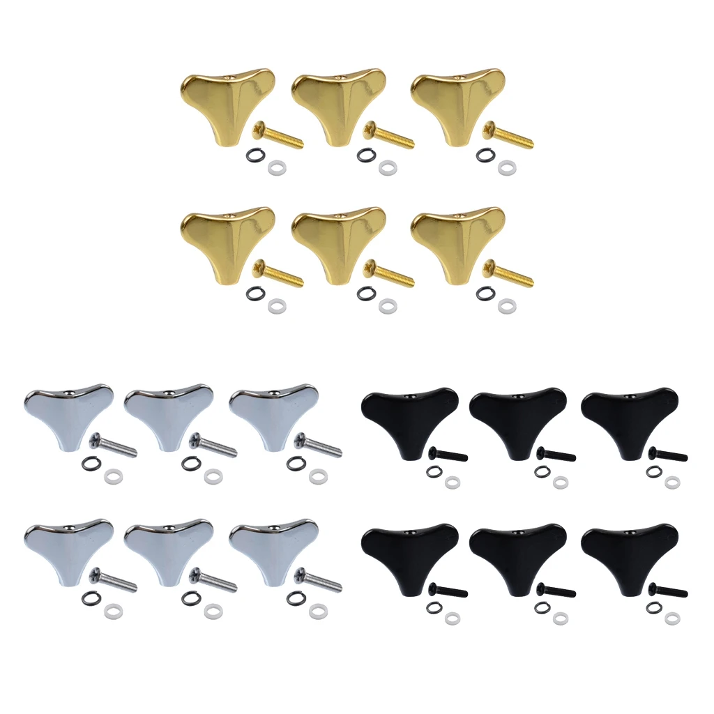 

6 Pack 4 String Bass Tuners Tuning Pegs Machine Head Button Knobs for PB JB Bass Parts