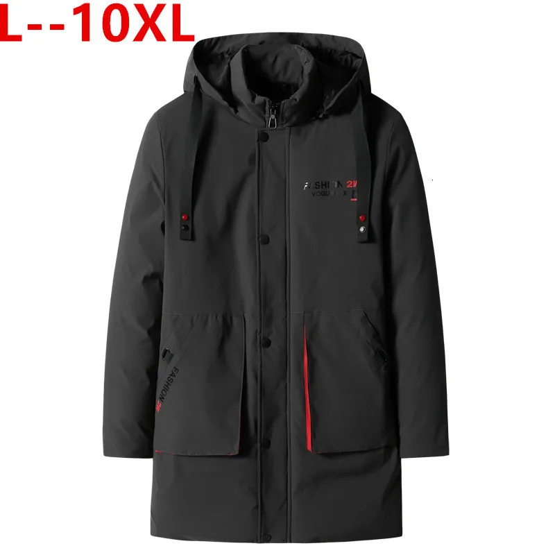 Зимняя мужская теплая куртка размера плюс 10XL 8XL 6XL 5XL 4XL удобное хлопковое Стеганое
