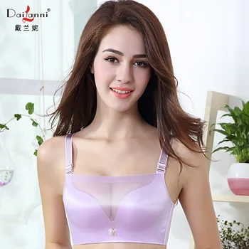 

New Style under the Thin Thick Small Cup Summer Solid Color Lace Push up Adjustable Comfortable Seemless Anti-Exposure Bra