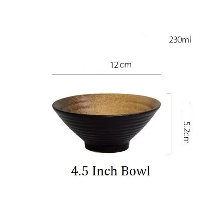 4.5 Inch Bowl Керамическая чаша в японском стиле, салатник для лапши, домашняя рисовая ГОВЯЖЬЯ, трамбинг, обеденная чаша, столовая посуда - Цвет: 4.5 Inch Bowl