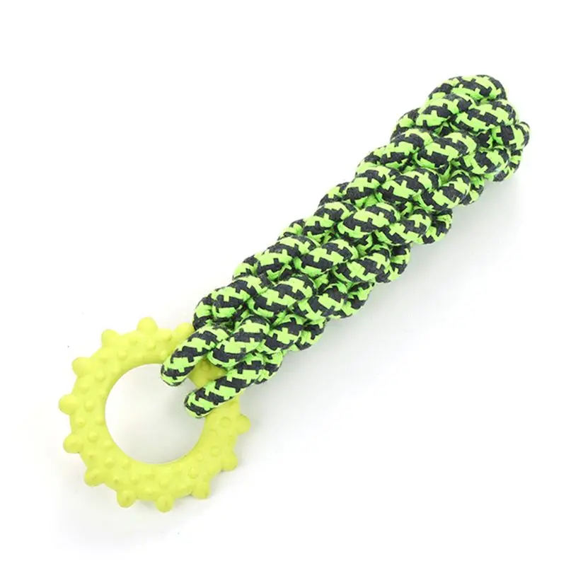 8Pcs/set Green durable Dog Rope Chew Tug Toys Teeth Cleaning Assortment for All Size Pet