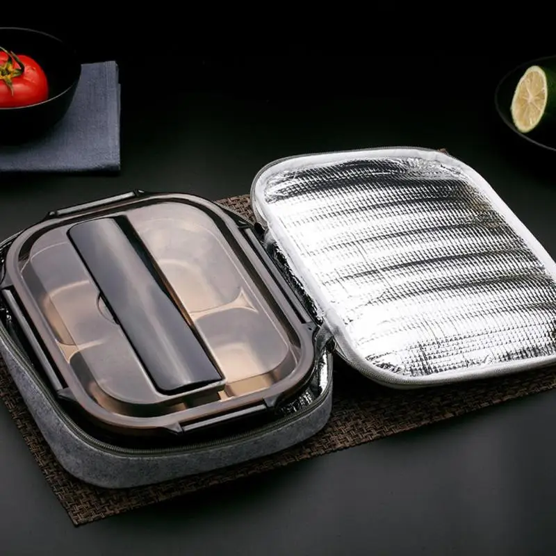 Ланч-бокс из нержавеющей стали, японский стиль, отсек, набор Bento box для взрослых и детей, для пикника, офиса, школы, контейнер для еды