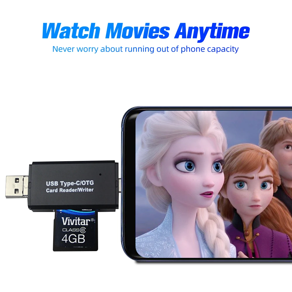 GUUGEI 5 в 1 OTG кард-ридер TF SD кард-ридер компьютерные принадлежности Android Micro usb type C удлинитель Czytnik Kart