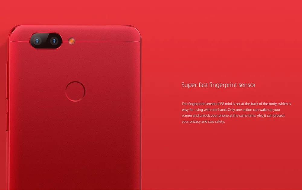 Elephone P8 мини-смартфон, 4 Гб ОЗУ, 64 Гб ПЗУ, 5,0 дюймов, телефон MTK6750T, четыре ядра, Android 7,0, 13,0 МП, отпечаток пальца, ID, мобильный телефон
