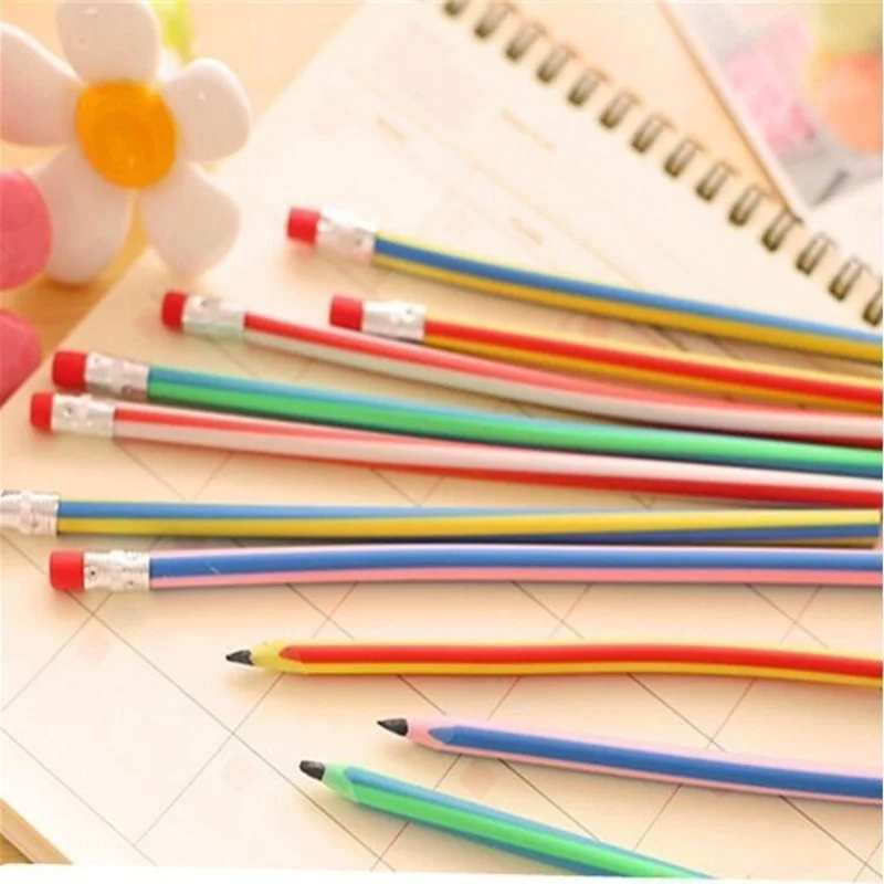 5pcs/lot Creative stationery folding, constant bending, soft pencils, deformed pencils, elementary school gifts, prizes