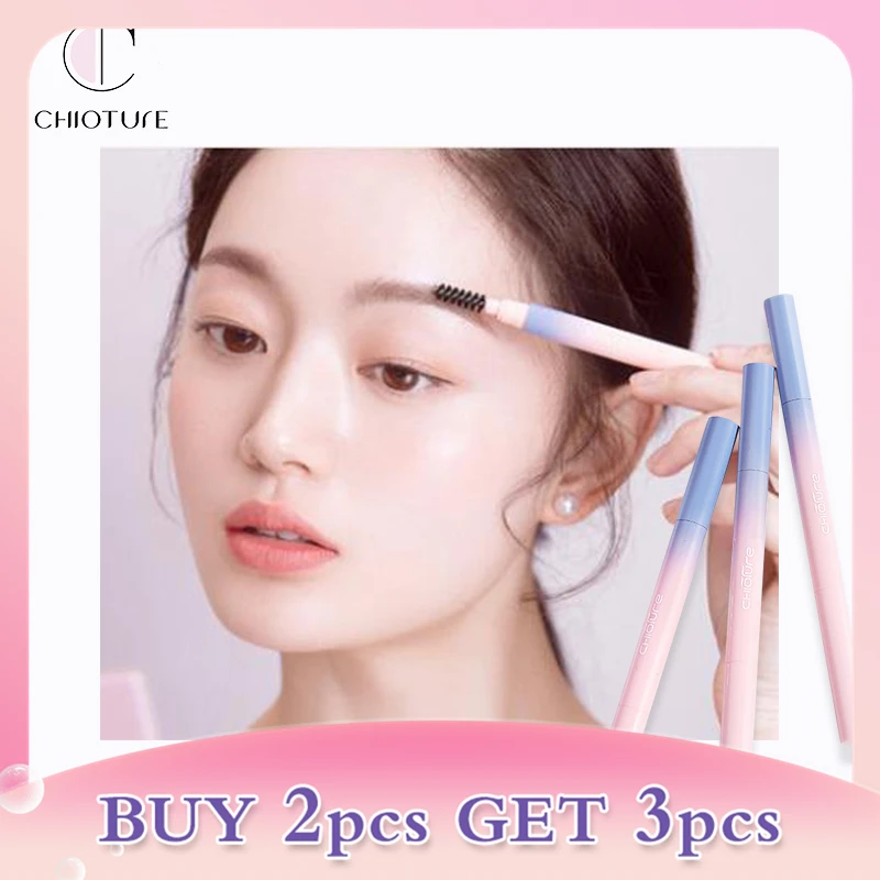 

CHIOTURE Eyebrow pencil female eyebrow with brush paint waterproof sweat not easy decolorization natural lasting beginner pencil