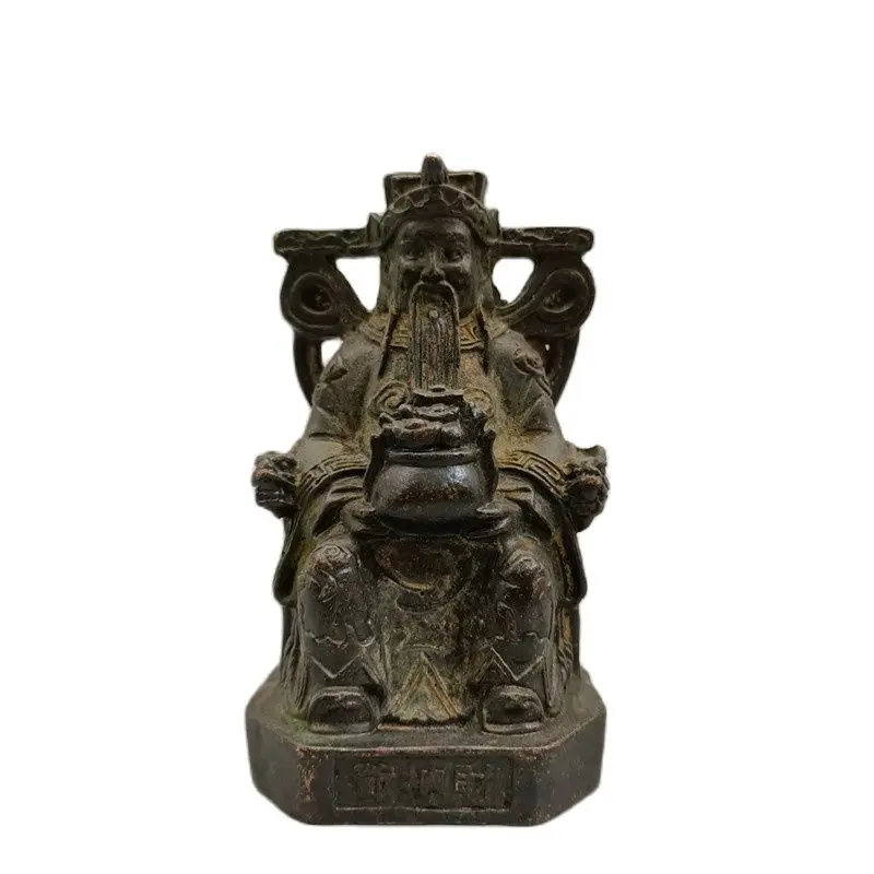 

Chinese Old Bronze Statue God Of Wealth Of Old Copper Statue