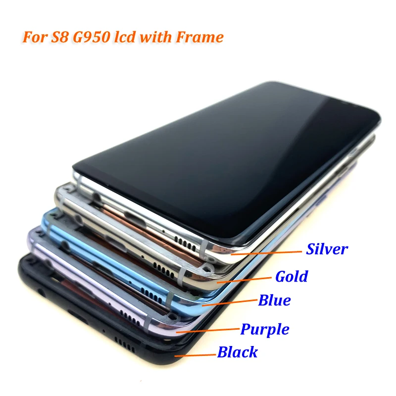 Для samsung S8 lcd с рамкой для samsung Galaxy S8 Plus lcd G955 S8 G950 G950F Дисплей lcd сенсорный экран дигитайзер протестирован