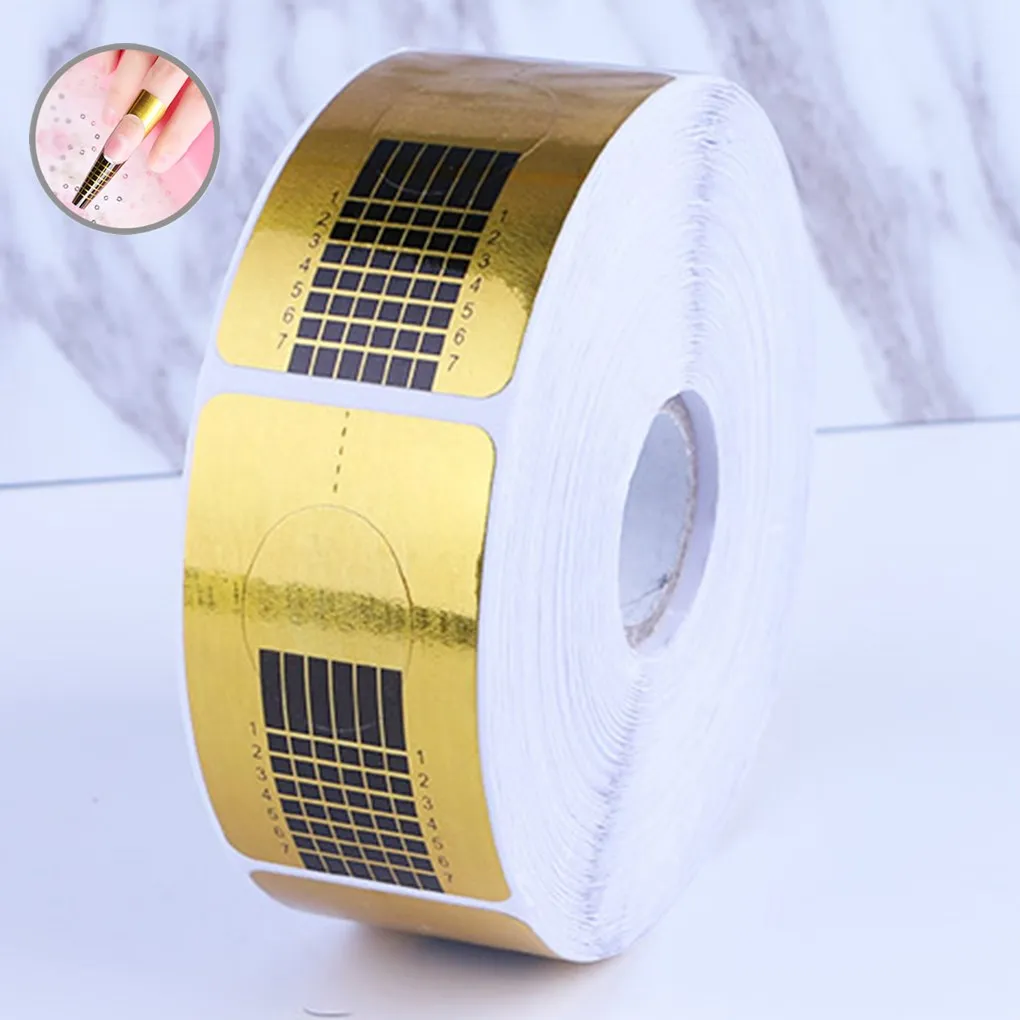 бумажки для ногтей. штука для наращивания ногтей. формы для наращивания ногтей sofit. лента для наращивания ногтей. формы для наращивания ногтей широкие золотые, 500 шт.