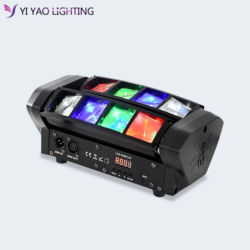 Мини штатив 8x6 Вт RGBW Moving головной светильник ing светодиодный паук DJ