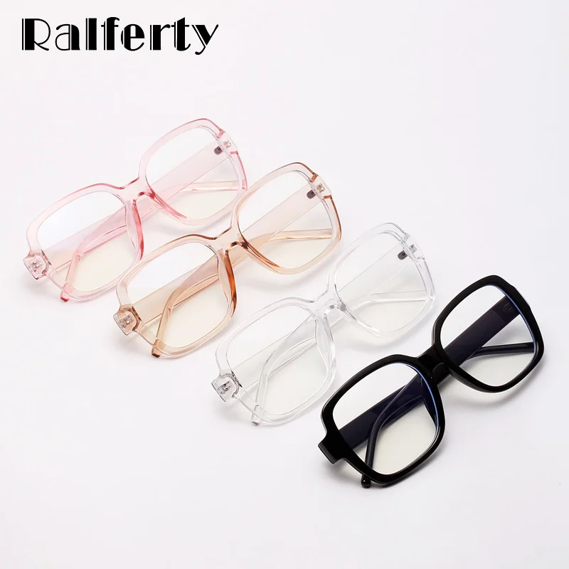 

Ralferty Blue Light Glasses Women's Men's Glasses Frame Transparent Computer Glasses For Myopia Female Grade Frames W192137