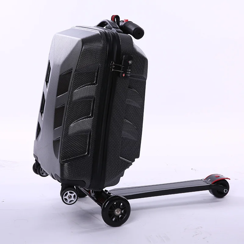 CreativeScooterRollingLuggageCastersWheelsSuitcaseTrolleyMen
