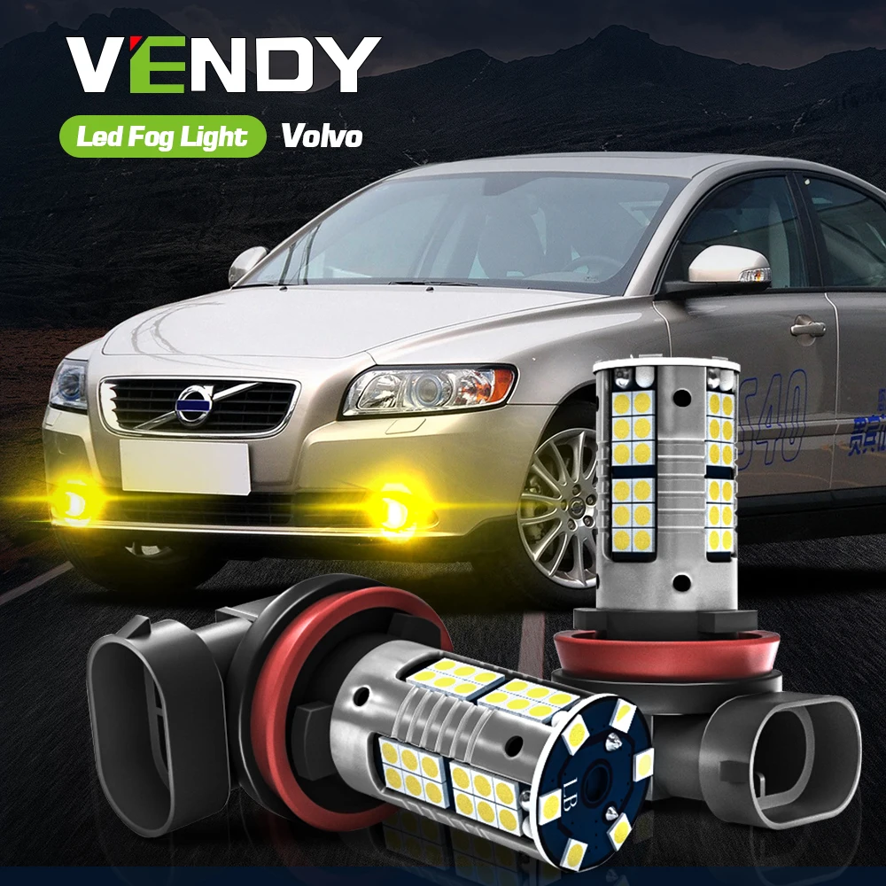 2pcs LED Fog Light Blub Lamp Canbus No Error H8 H11 For Volvo S40 S80 2006-2013 C30 C70 XC60 XC70 V50 2003-2012 V70 | Автомобили и