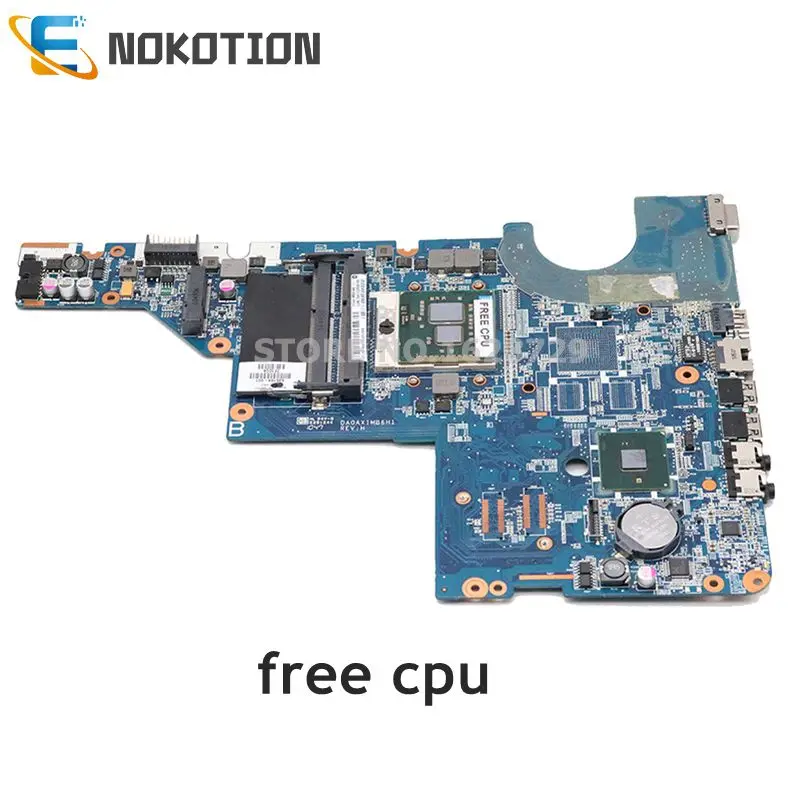 NOKOTION 595184-001 аккумулятор большой емкости DA0AX1MB6H1 для hp CQ62 CQ42 G62 G42 G72 Материнская плата ноутбука DDR3 HM55 процессор