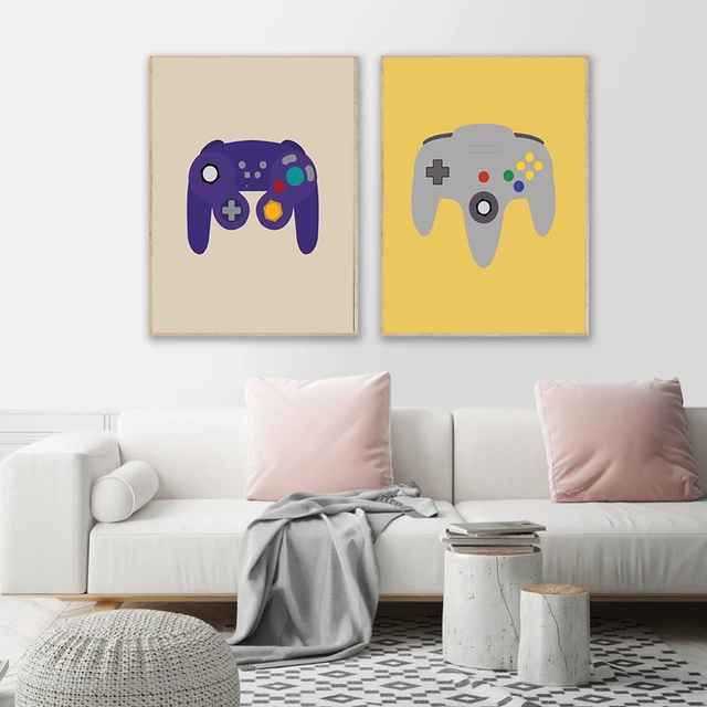 Retro Game Poster Canvas Painting Gaming Art Print Gamer Posters And Prints  Nordic Wall Picture For Playroom Boy Room Decoration - AliExpress