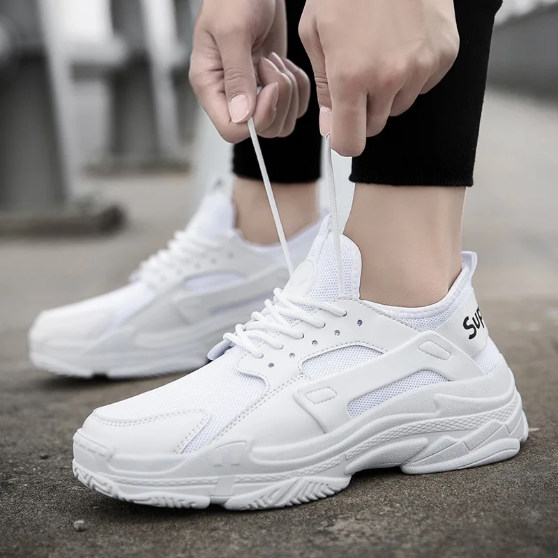 

MEN'S SHOES Spring Breathable INS Super Fire Shoe Men's Korean-style Trend Versatile Sports White Shoes Thick Bottomed Dad Shoes