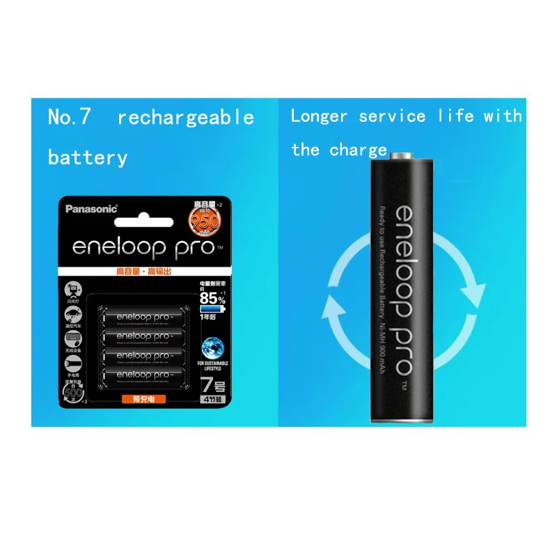 Panasonic 1,2 V AAA 950mAh Ni-MH батареи для камеры игрушка-фонарик предварительно заряженные аккумуляторы Сделано в Японии