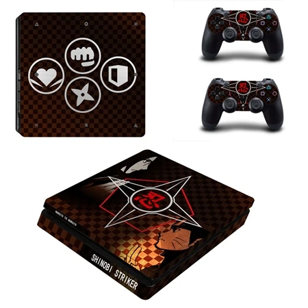 YSP4S-2639 Аниме Наруто Кожа Наклейка для Playstation 4 Slim PS4 Slim консоль и 2 контроллера защитный чехол для джойстика Кожа Наклейка s винил - Цвет: YSP4S-2639