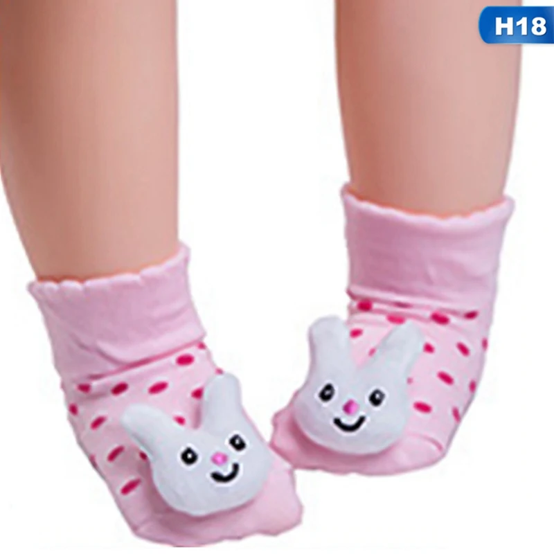 Baby Socks Rubber Anti Slip Floor Cartoon Kids Toddlers Autumn Spring Fashion Animal Newborn Cute 0-6-12month - Цвет: 18