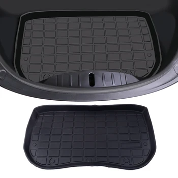 

DWCX Black TPE Waterproof Car Front Trunk Cargo Liner Tray Floor Mat Pad Protector Fit For Tesla Model 3 2017 2018 2019