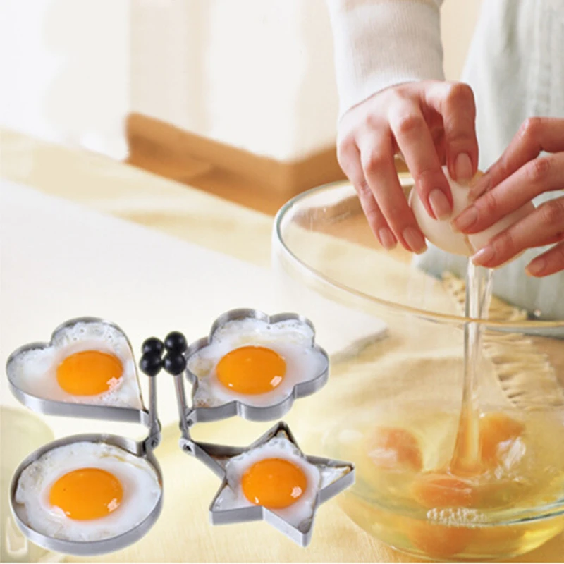 5 Shapes Omelette Mould Egg Pancake Ring for Frying Eggs for Egg Mold