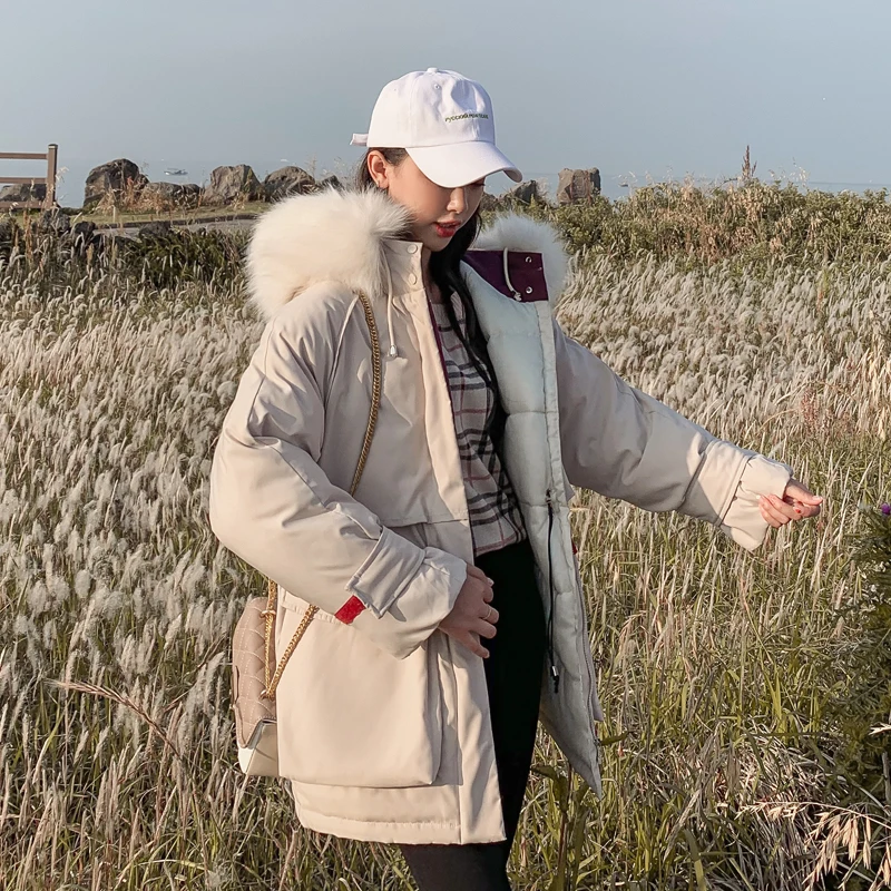 Korean Style 2019 Winter Jacket Women Warm Thicken Loose Female Coat W_A7_8