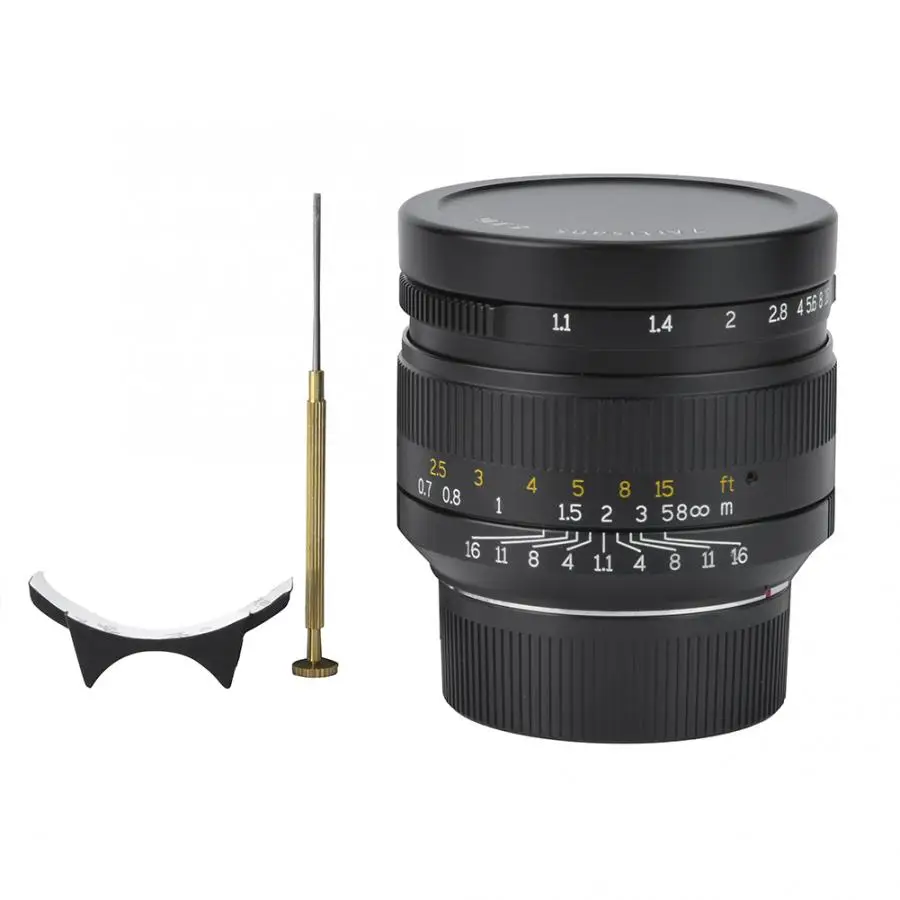 7Artisans 50 мм F1.1 ручная фокусировка объектива для Leica M Mount Black M3 M5 M6 M7 M8 M9 объектив камеры Аксессуары объектив камеры
