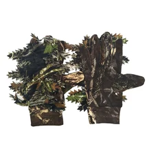 Наружные перчатки 3D листья полный палец дышащая ручная одежда для фотосъемки hs