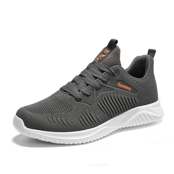 

Men Sneakers Flykint Lightweight Breathable Running Shoes Men Lace Up Walking Shoes Men's Trainers Mesh Flat Tenis Masculino