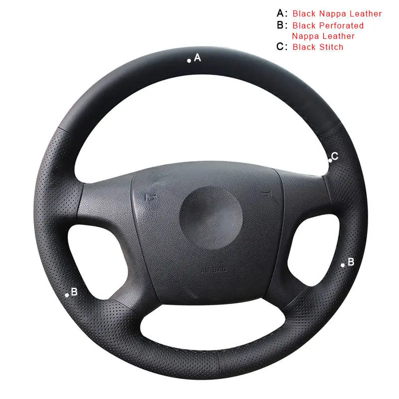 Top Layer Leather Авто оплетка на рулевом колесе Крышка для Skoda Fabia 2005-2009 Octavia 2004-2009 Roomster 2006-2009 DIY внутренняя оплетка автомобиля - Название цвета: Top Layer Leather