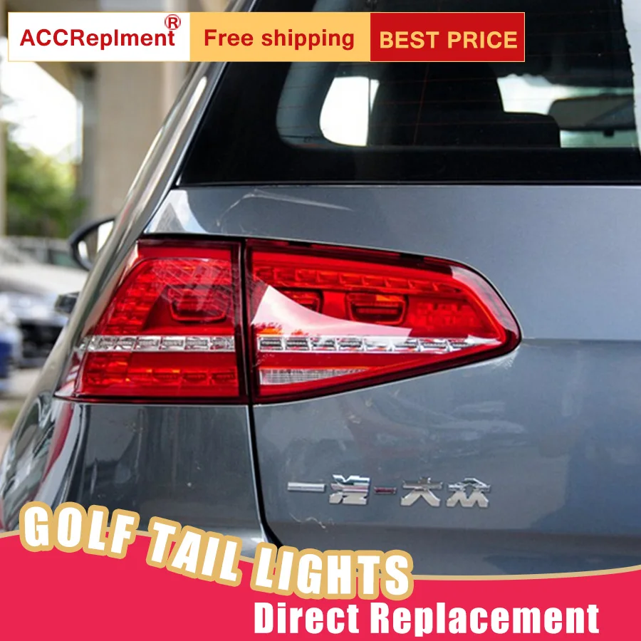 Светодиодный фонарь в сборе для VW Golf 7- светодиодные задние фары тормозной сигнал заднего хода задний фонарь DRL автомобильные задние фары