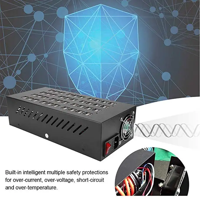 USB зарядная станция Fanshu 22 40 60 80 100 портов концентратор многопортовое настольное