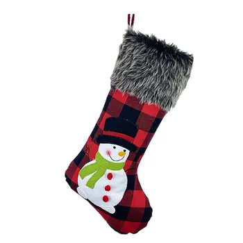 

Christmas Tree Hanging Party Tree Xmas Decor Santa Stocking Sock Gift Candy Bags Lovely Gift Bag For Children Fireplace Tree