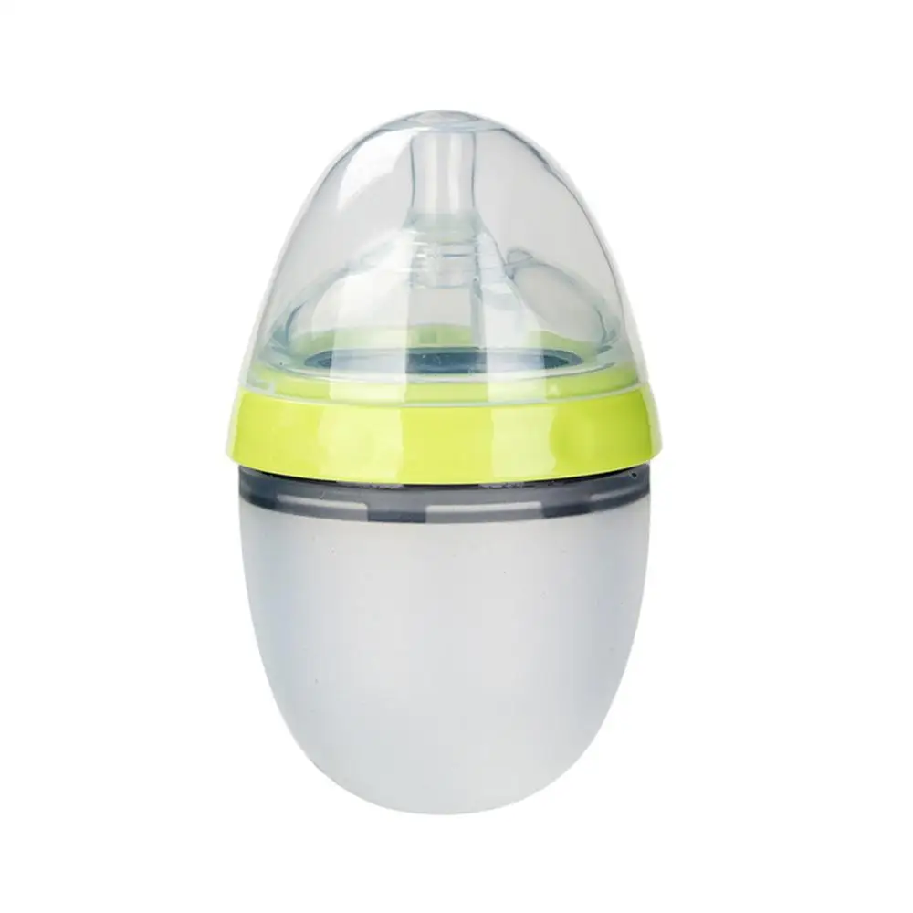 150ml Green Детская Бутылочка для грудного молока с широким горлышком, мягкий силиконовый контейнер для кормления отлученного молока, Детская Бутылочка для сосков Mamadeira, бутылочка для кормления новорожденных - Цвет: 150ml Green