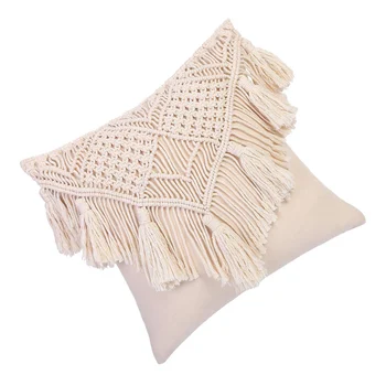 Hand-woven Macrame Cushion Cover  7