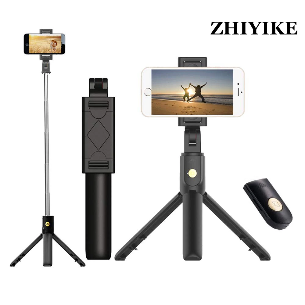 

New 3 in 1 Wireless Bluetooth Selfie Stick + Mini Selfie Tripod with Remote Control For iPhone X 8 7 6s plus Portable Monopod