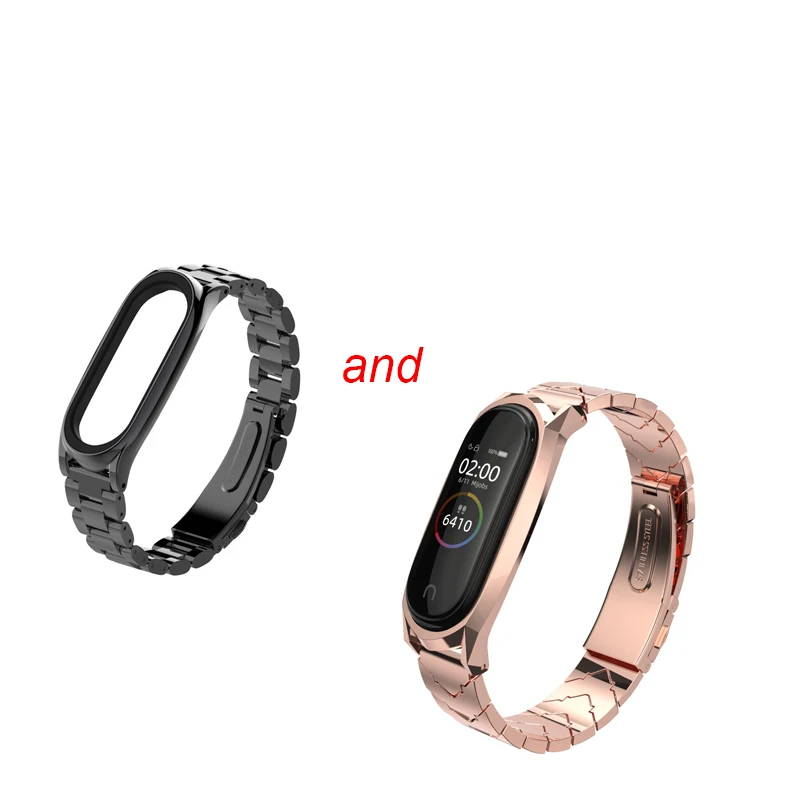 NO.9 2 шт./компл. mi рабочих мест mi Band 3/4 металлической застежкой Нержавеющая сталь для спортивной камеры Xiao mi Band 3/4 и mi Band 3/4 плюс смарт-часы с браслетом - Цвет: NO.9