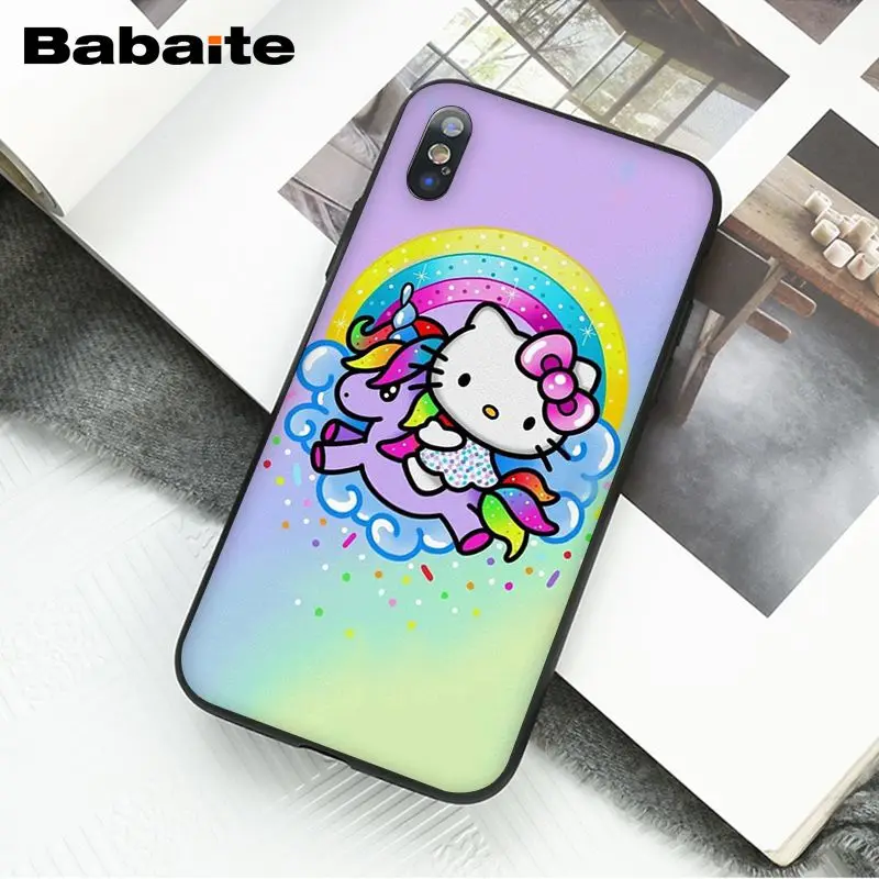 Babaite милый Kawaii hello kitty чехол для телефона для iPhone XR 11 Pro MaxXS MAX 8 7 6 6S Plus X 5 5S SE