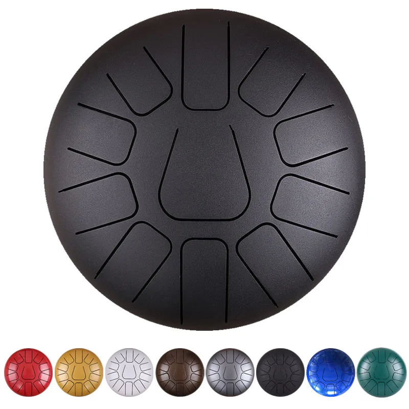 

12 Inch 11 Tune Steel Tongue Drum Percussion Instruments Hand Pan hang Drum With A Carry Bag Drumsticks Handpan Christmas Gift