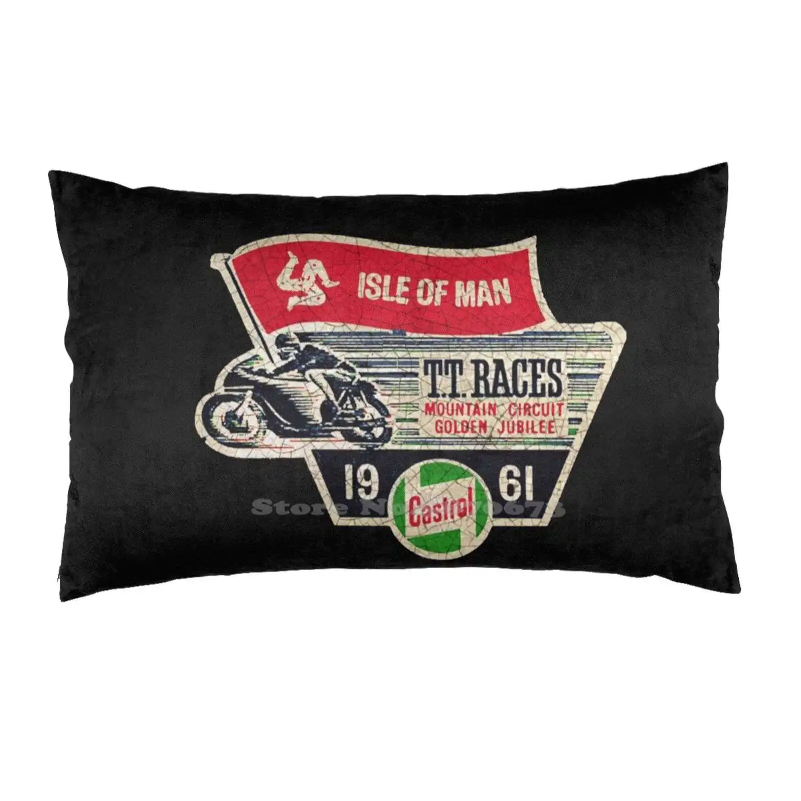 Isle Of Man Tt Races 1961 Cuscini Decorativi Per Biancheria Da Letto Fodera Isle Man Tt Races 1961 Matchless Norton Festa Del Papà Bike Clubs