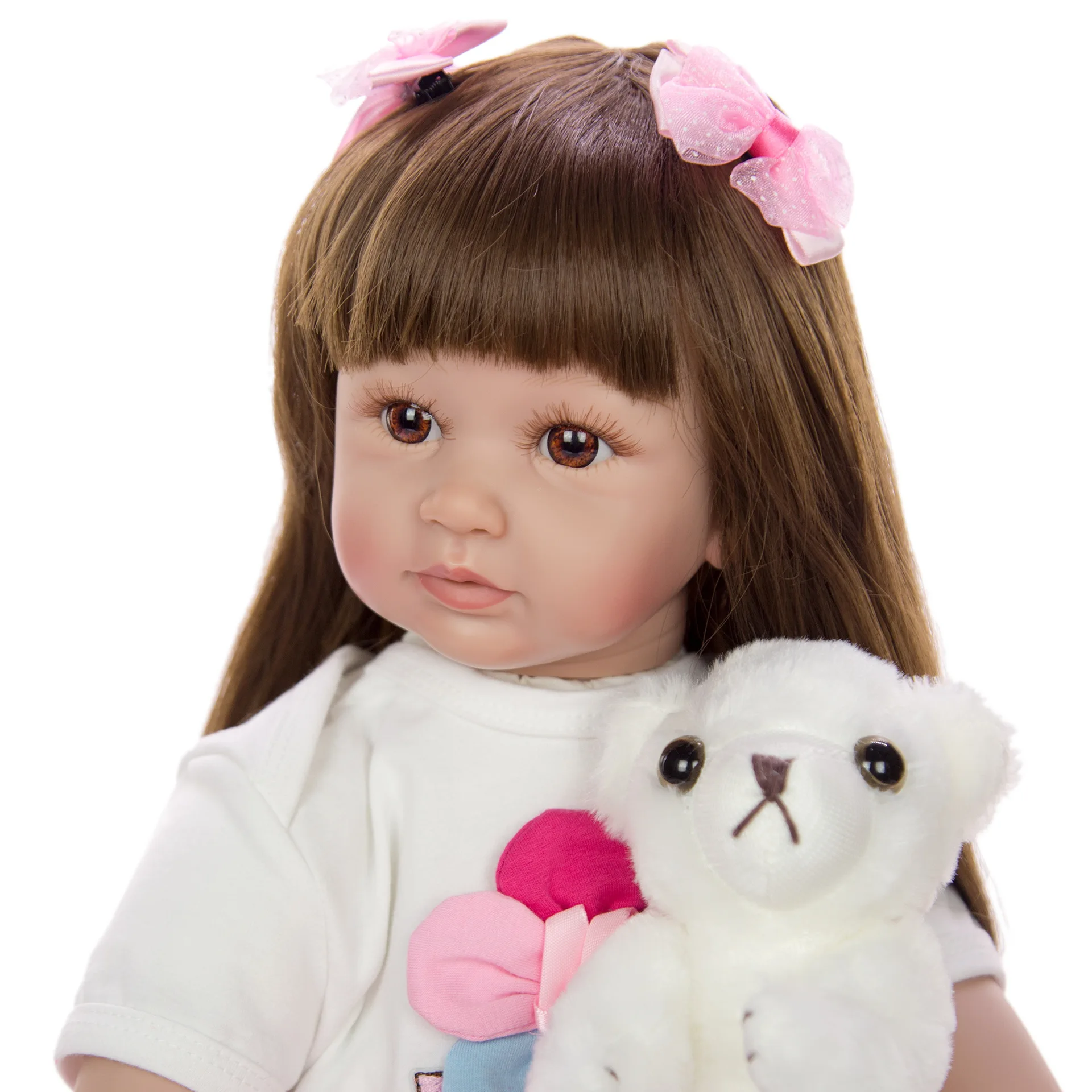 60 см Силиконовые Reborn Baby Doll игрушки как настоящая виниловая принцесса для малышей куклы для девочек Bonecas подарок на день рождения Рождественский подарок