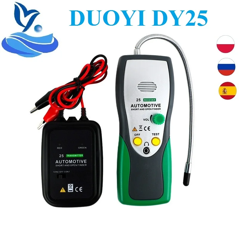 DUOYI DY25 автомобильные короткие и холостого хода Finder Тестер кабеля трекер