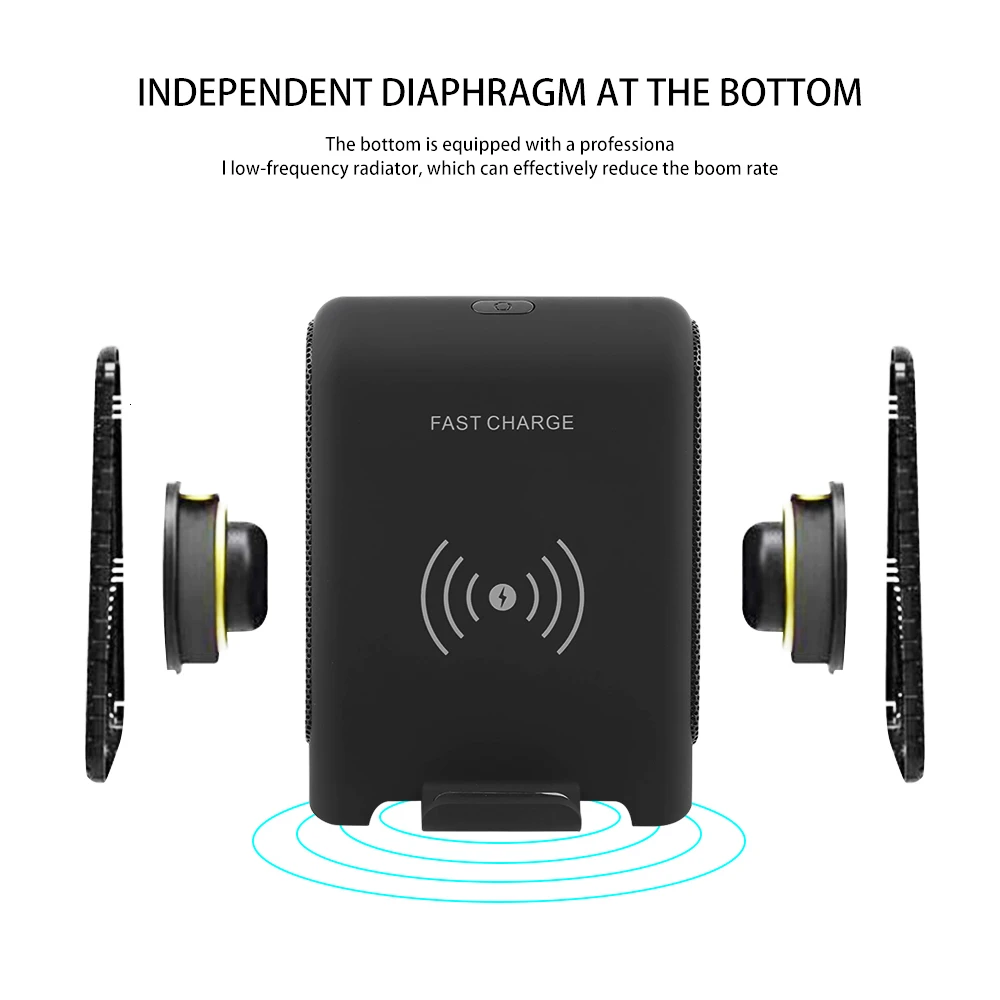CHYI Bluetooth 3d Музыкальная стерео Колонка Мини Комбо Многофункциональный BT громкий динамик поддержка беспроводной зарядки для смартфон Huawei