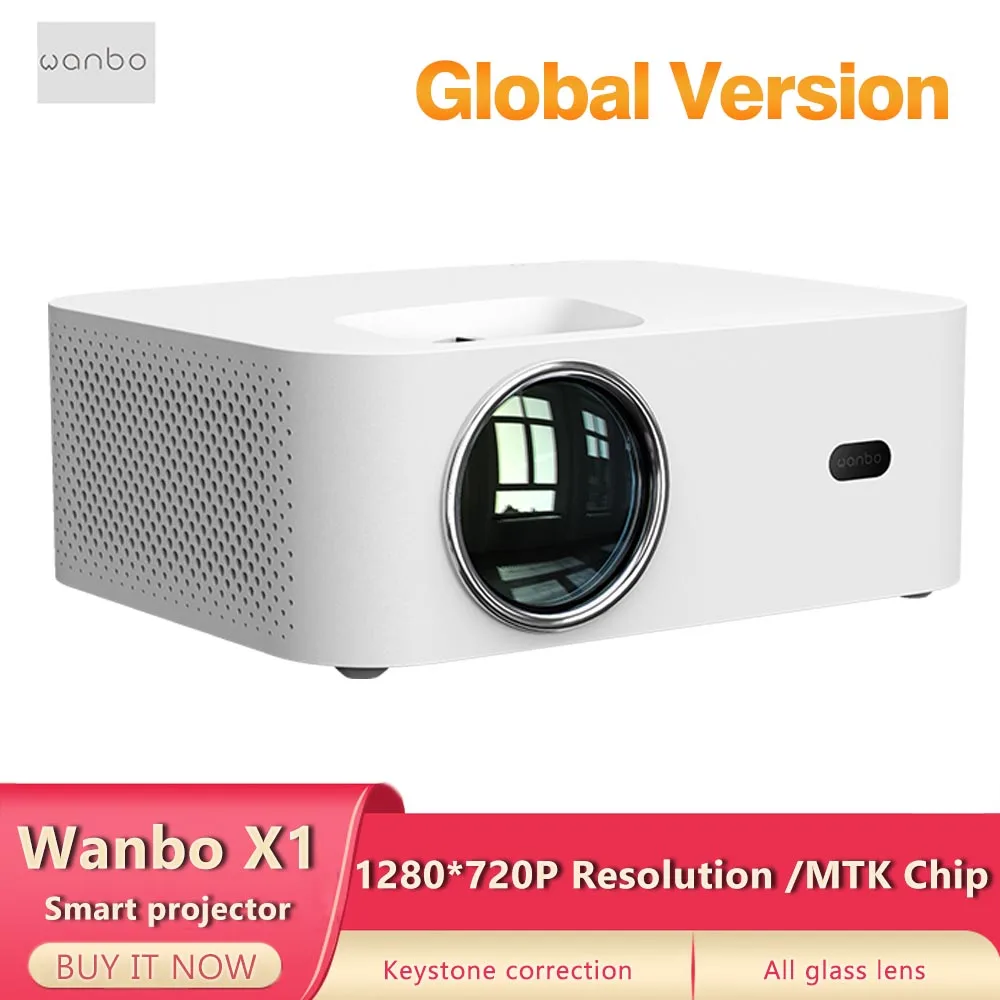 Global Version Wanbo X1 Projector Osd 1280*720p Support Vertical Keystone Correction Portable